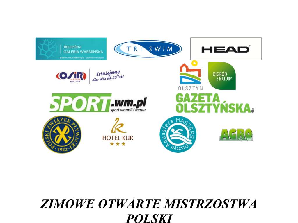 Zimowe Otwarte Mistrzstwa Polski w pływaniu w kategorii Masters